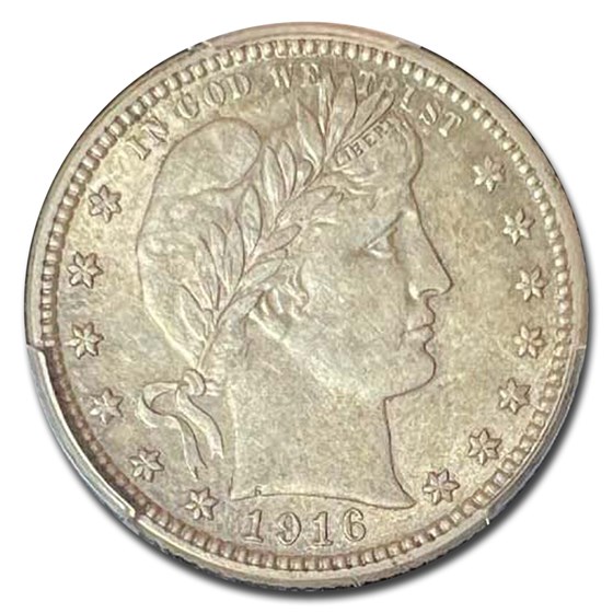 1916-D Barber Quarter AU-58 PCGS 1916-D Barber Quarter AU-58 PCGS